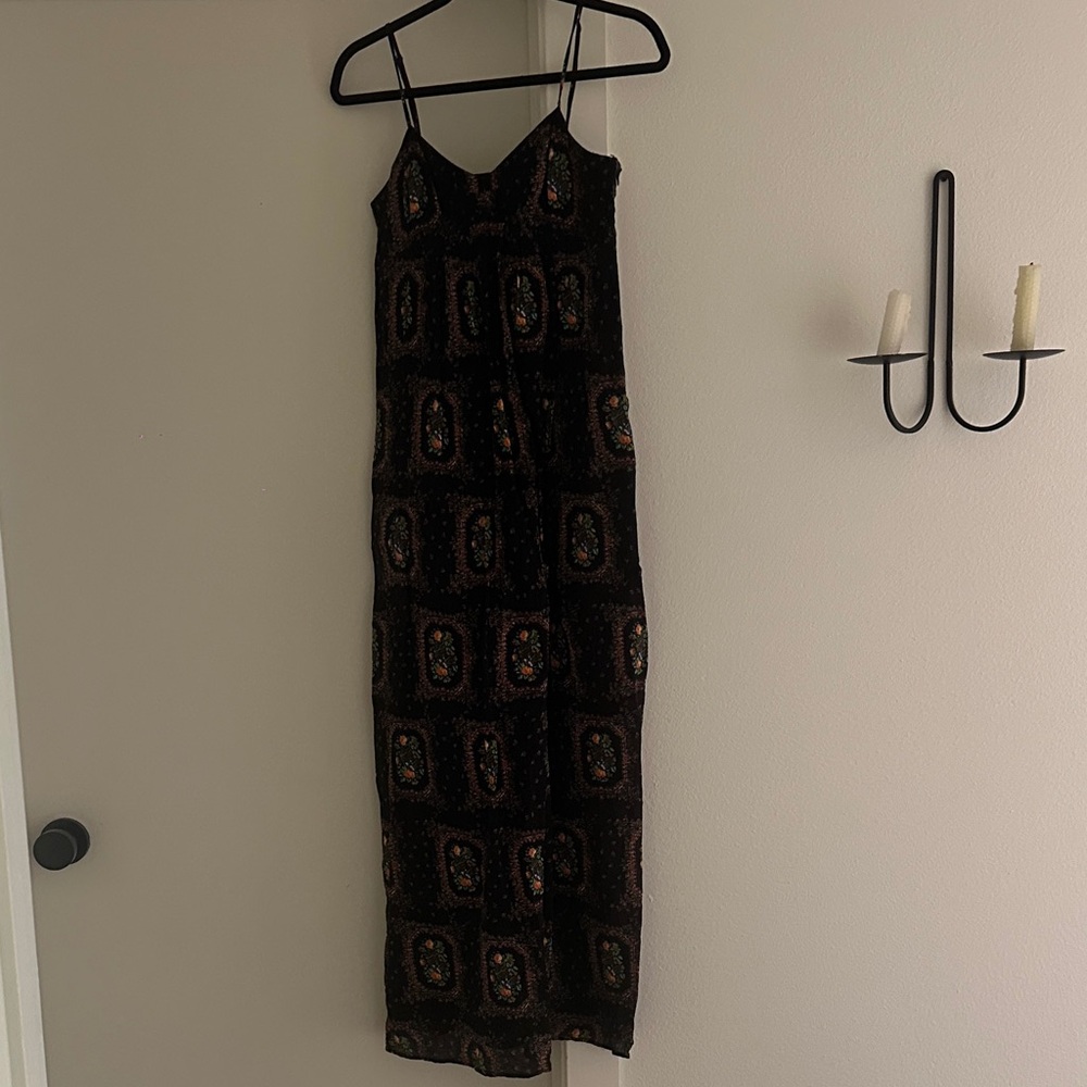 Madewell Black Patterned Maxi Dress